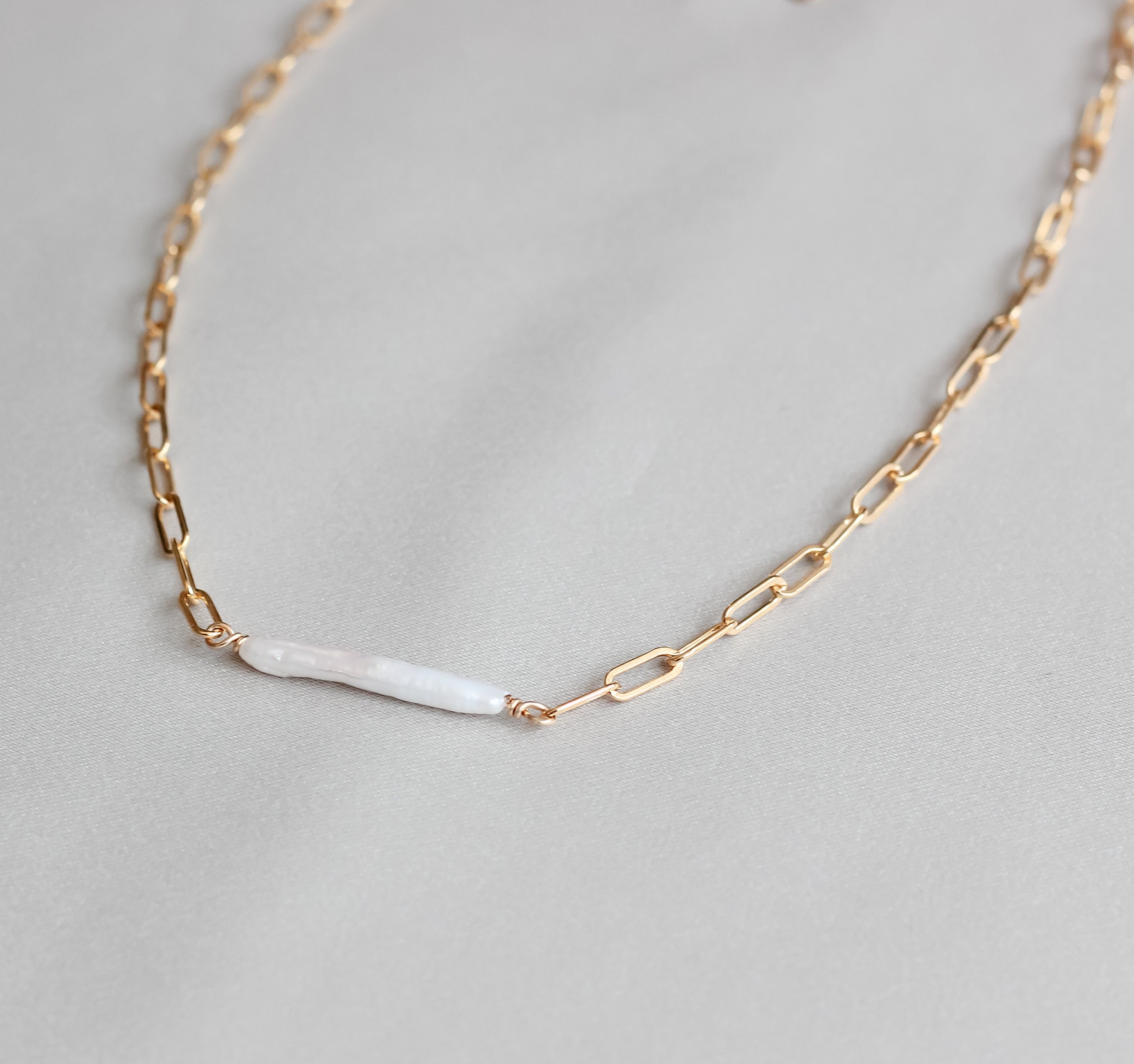 Biwa Pearl Necklace